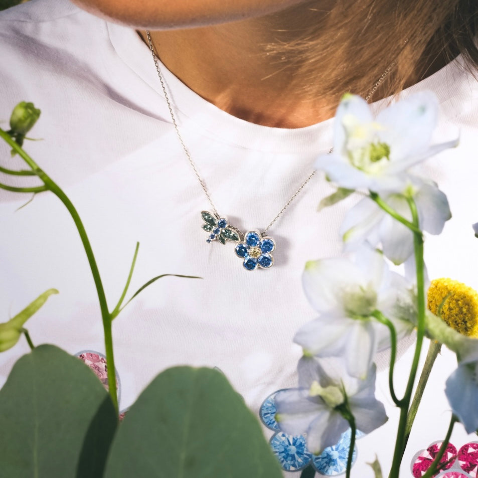 FORGET-ME-NOT SILVER PENDANT
