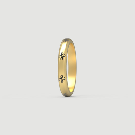 Emblem Gold Ring Slim