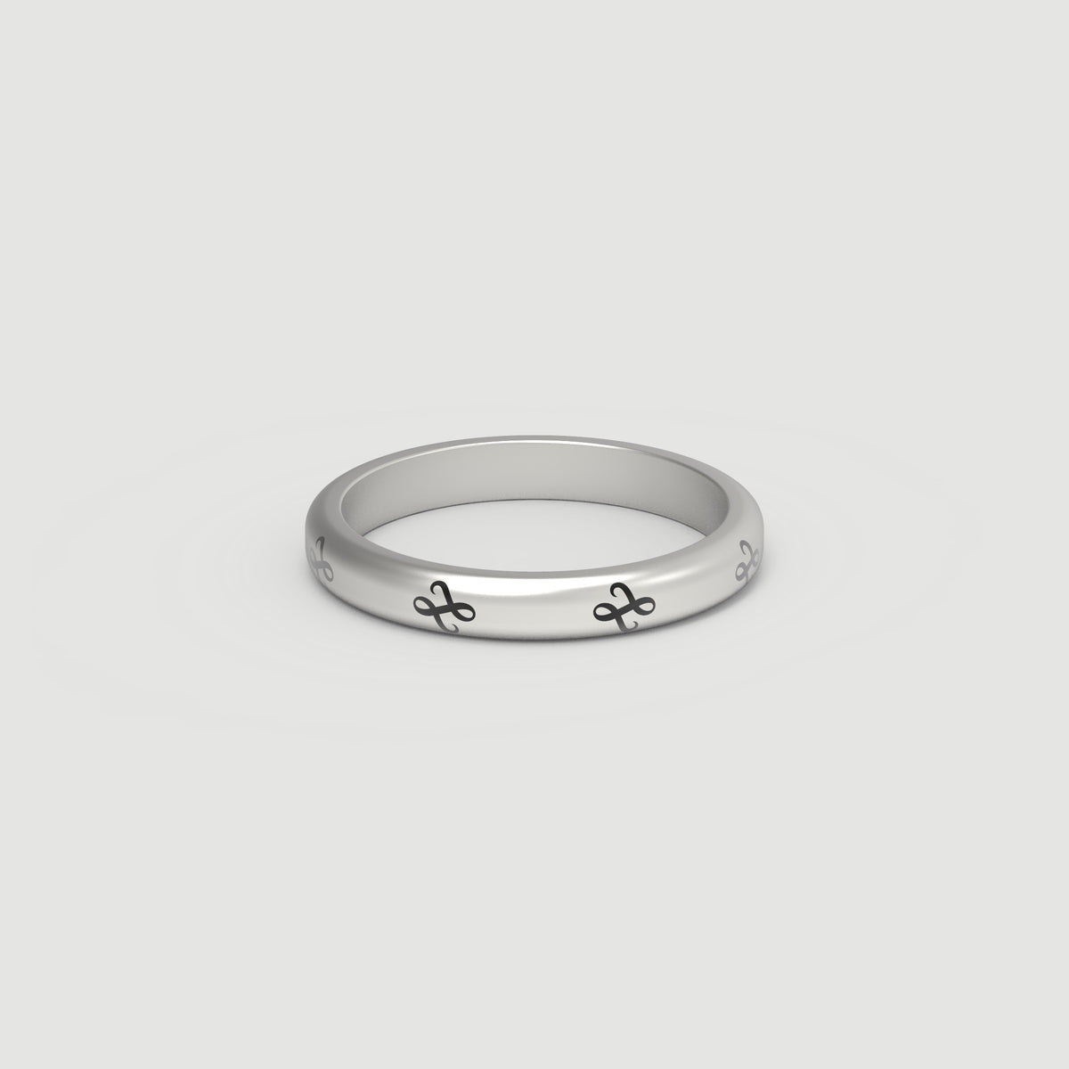 Emblem Silver Ring Slim