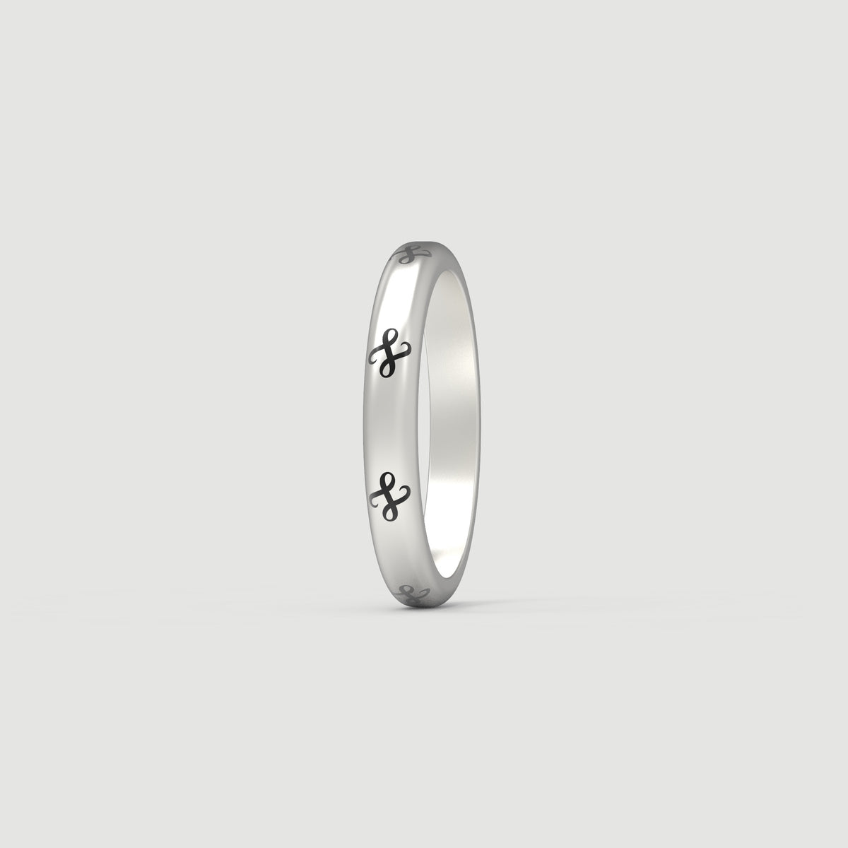 Emblem Silver Ring Slim