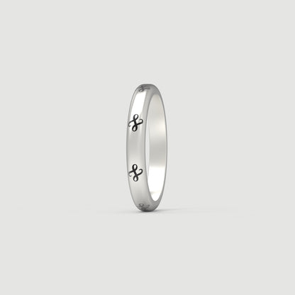 Emblem Silver Ring Slim