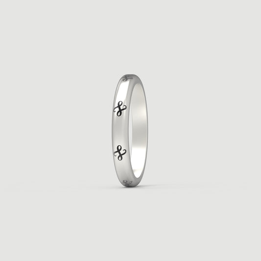 Emblem Silver Ring Slim